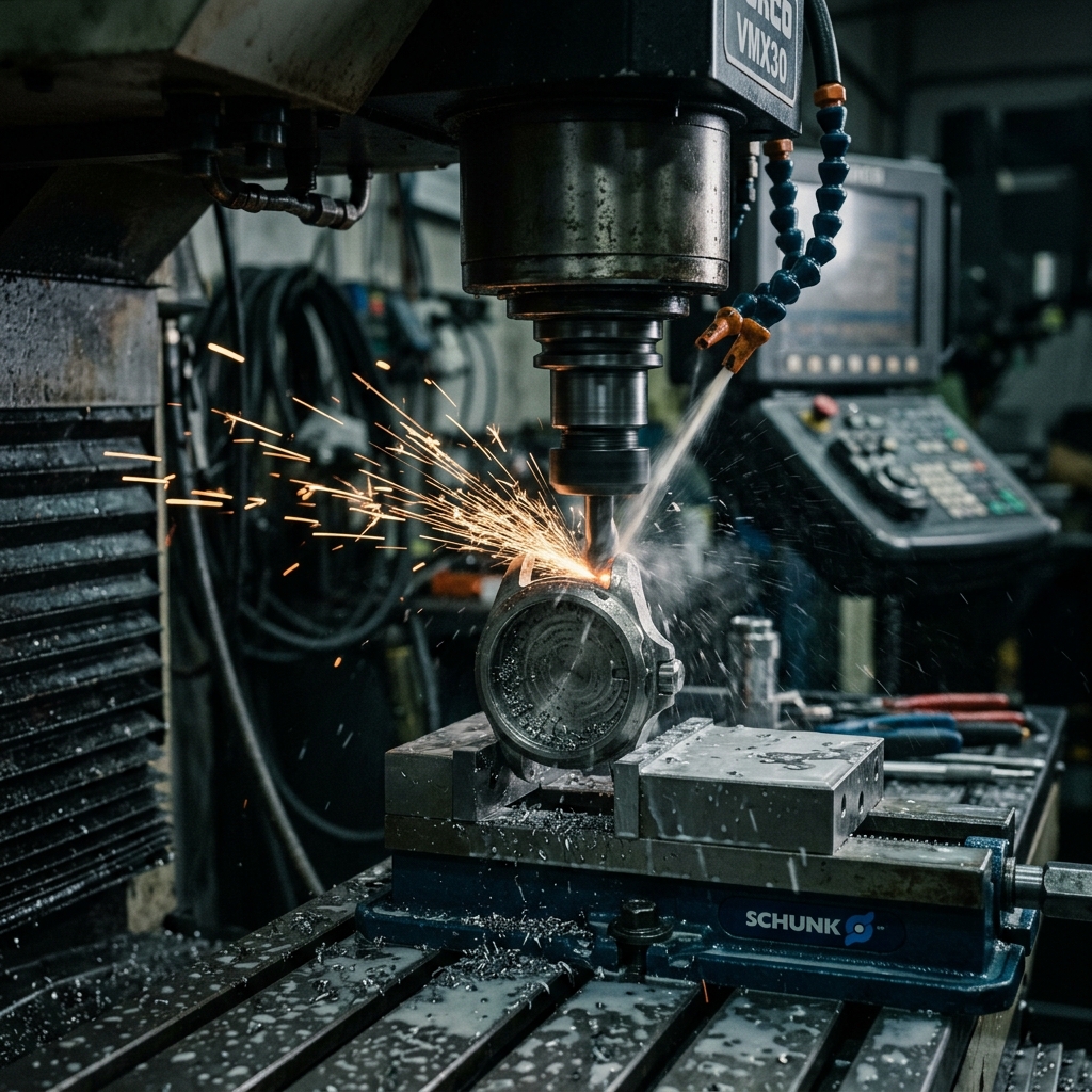 CNC milling of the titanium case